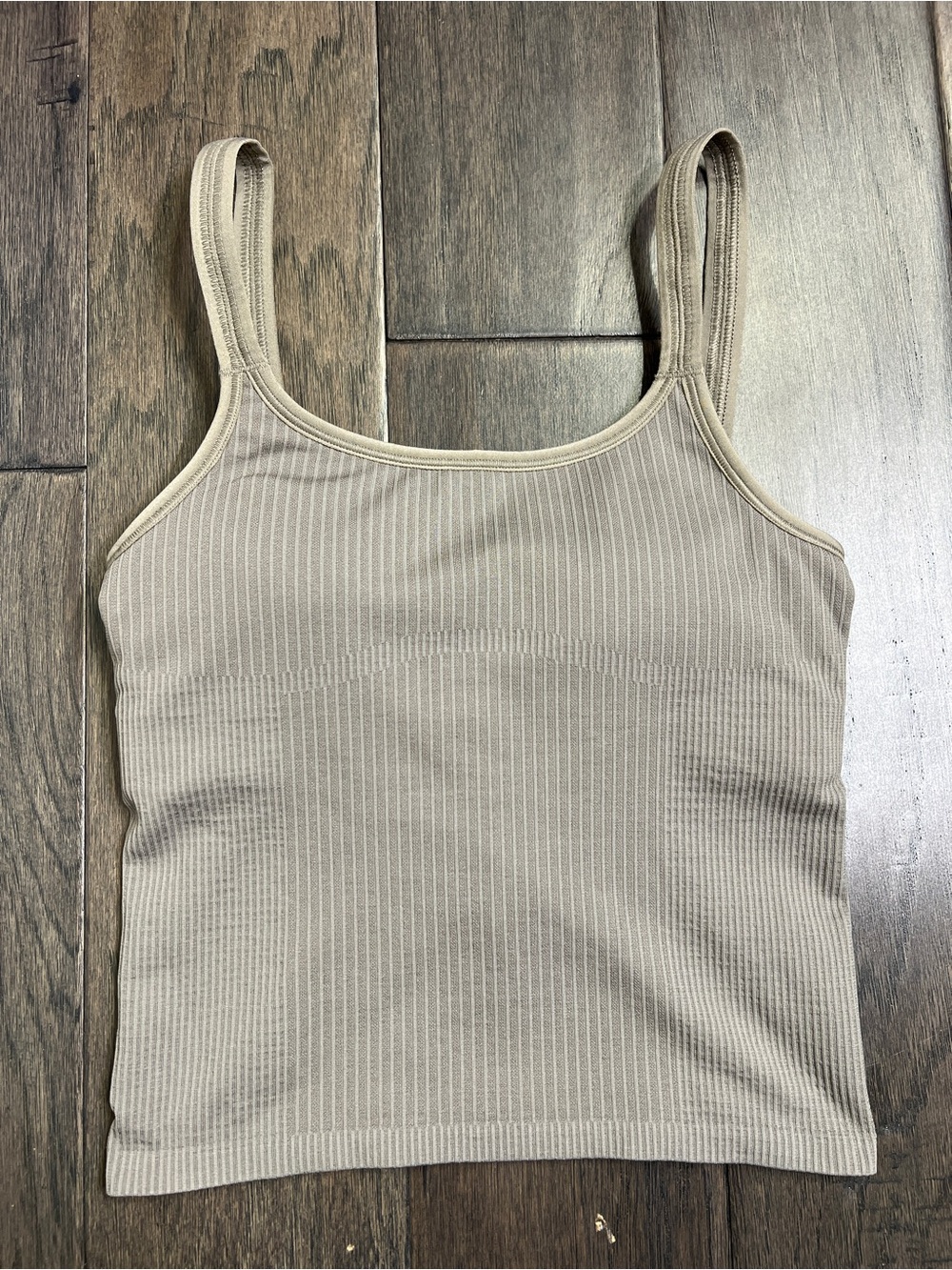 NEW Lululemon Ebb to Street Scoop-Neck Cropped Tank Top Warm Ash Grey